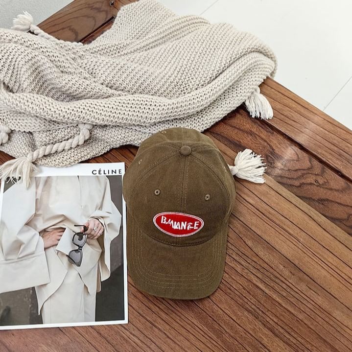 Lettering Applique Cap Baseball