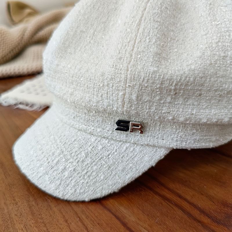 Metal Newsboy Cap Lettering