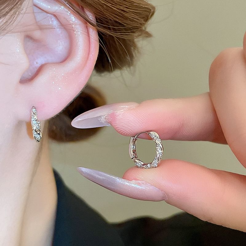 Earring Rhinestone Huggie