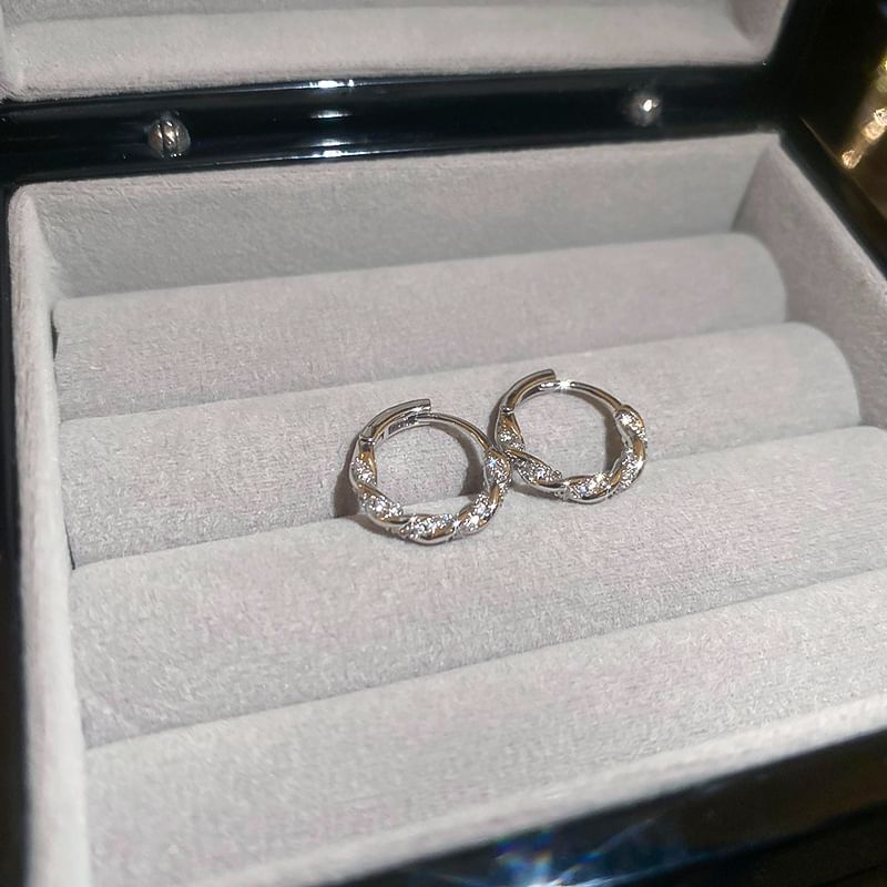 Earring Rhinestone Huggie