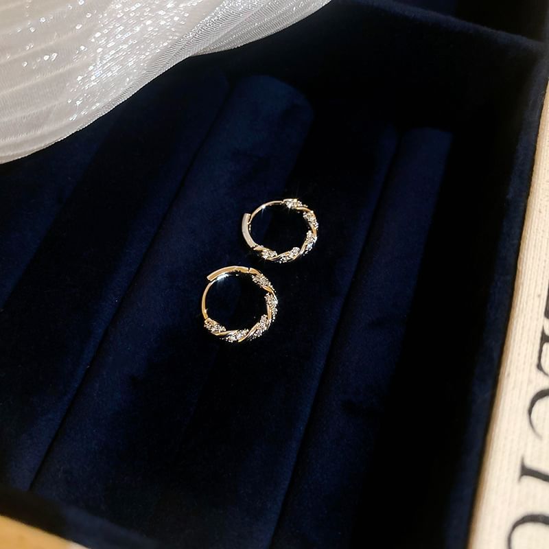 Earring Rhinestone Huggie