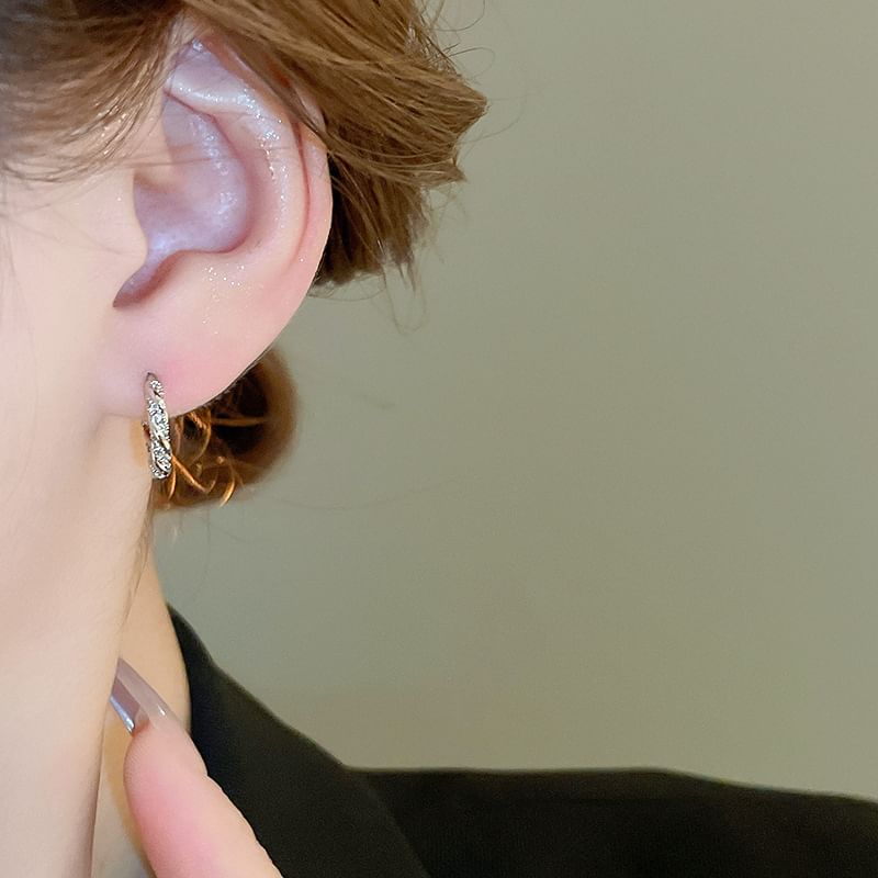 Earring Rhinestone Huggie