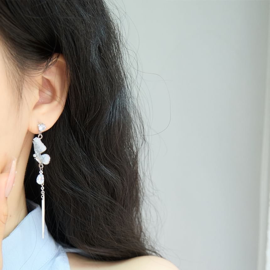 Earring Clip / On Drop Butterfly