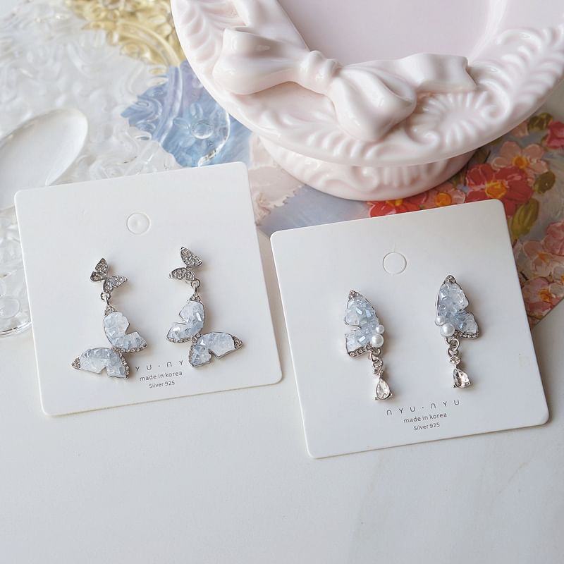 Drop Earring / On Clip Butterfly