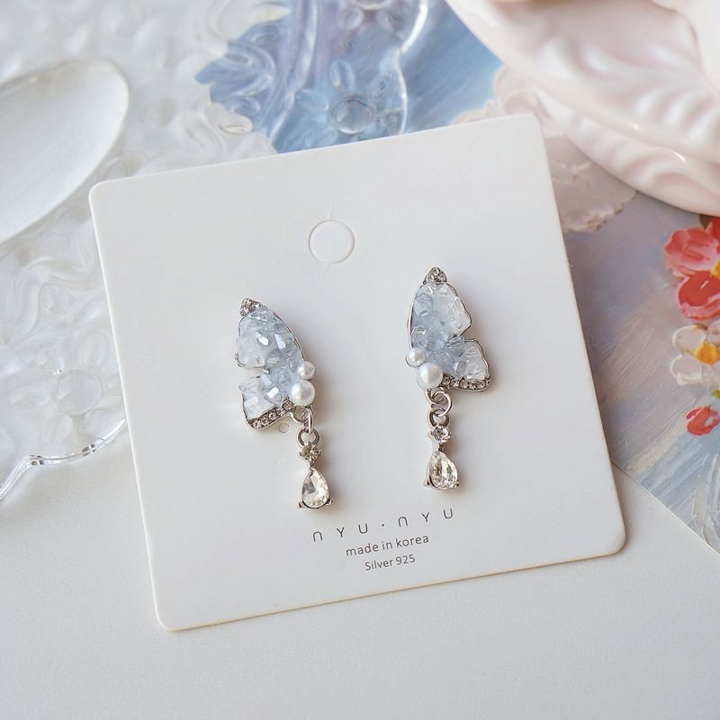 Drop Earring / On Clip Butterfly