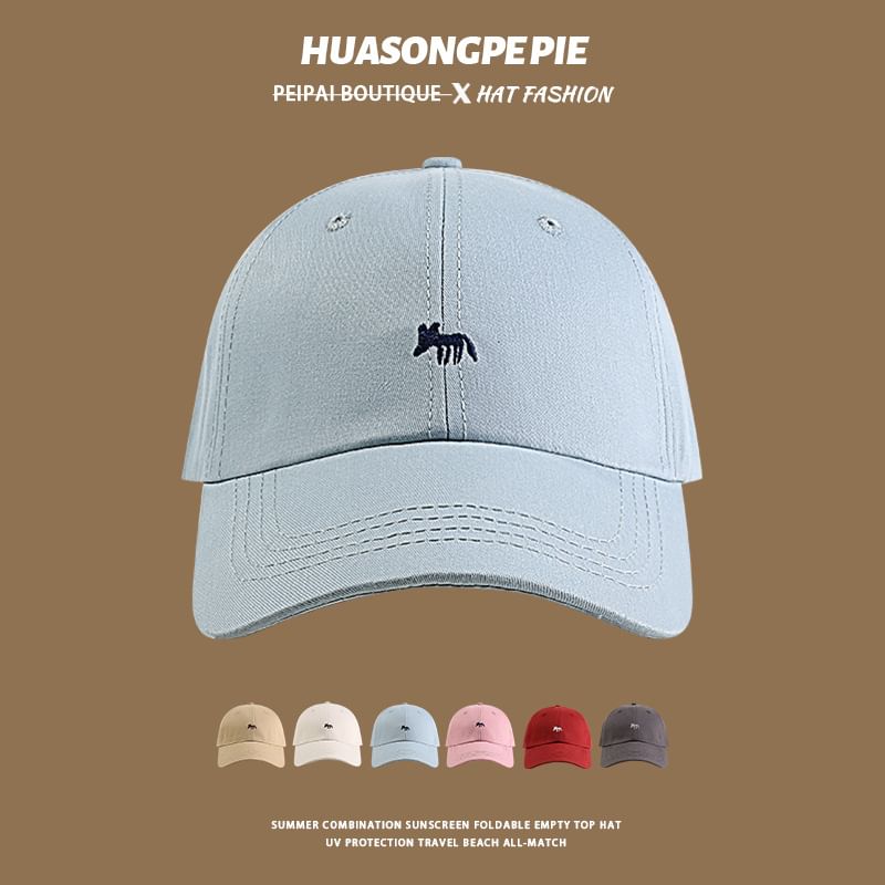 Fox Baseball Cap Embroidered