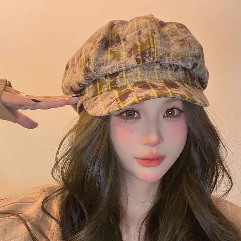Plaid Newsboy Cap