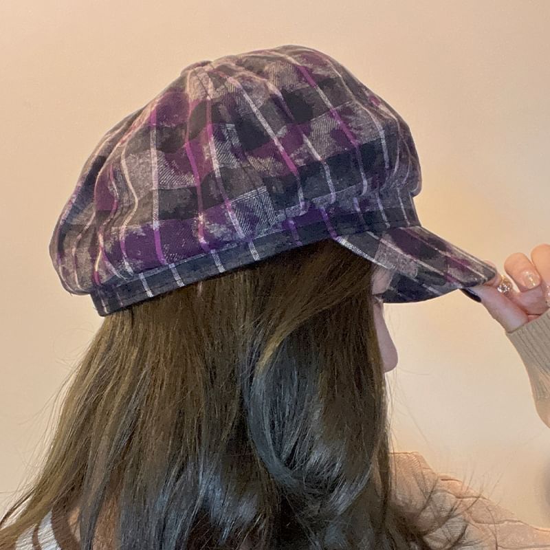 Plaid Newsboy Cap