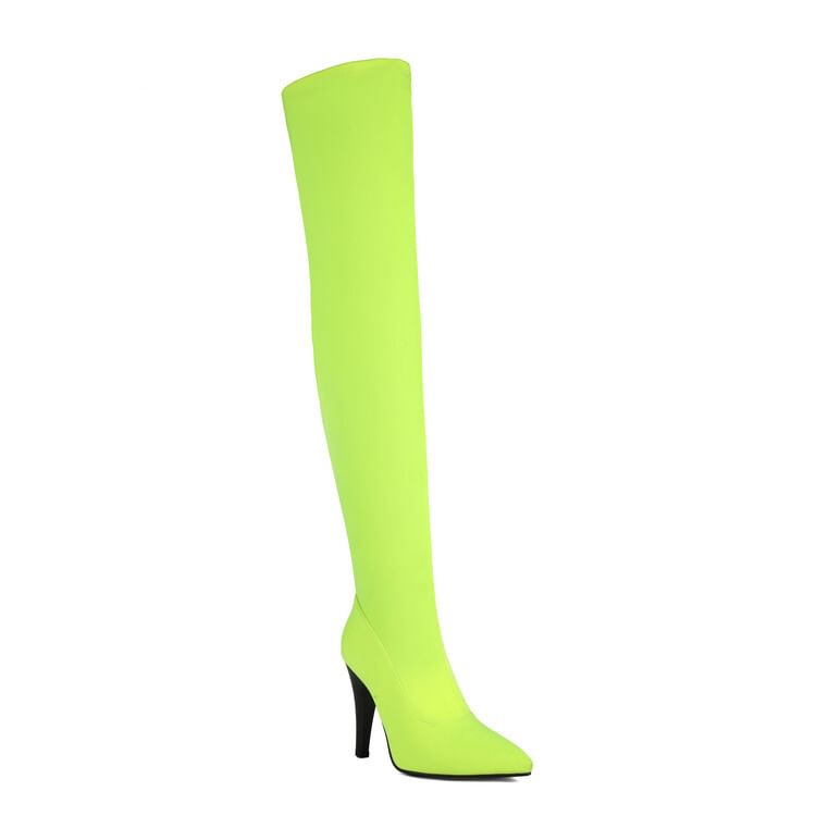 Sock Over-the-Knee Heel High Boots