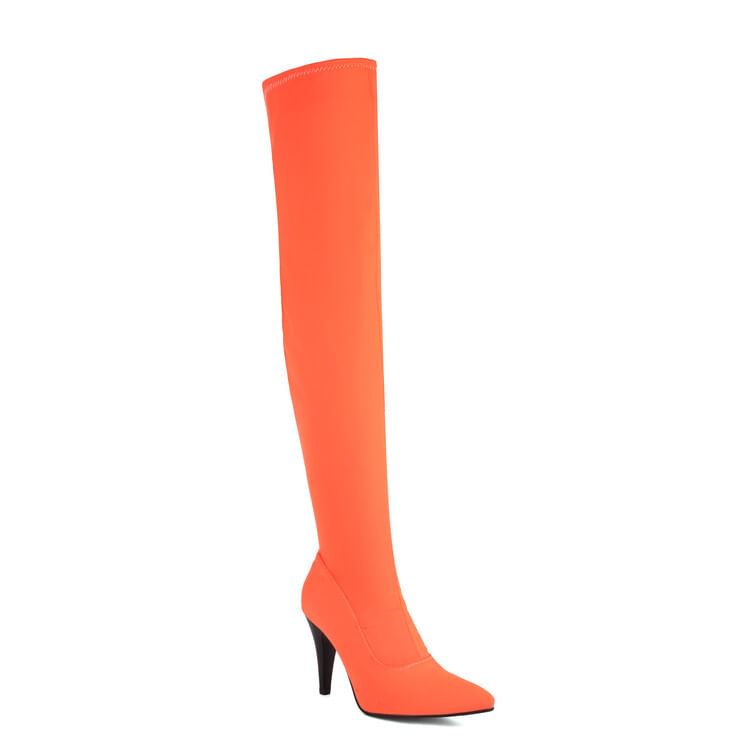 Sock Over-the-Knee Heel High Boots