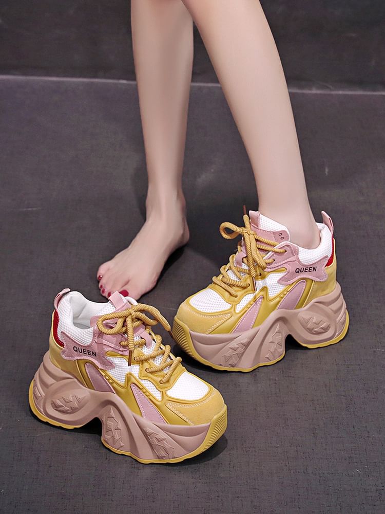Lace Up Platform Sneakers