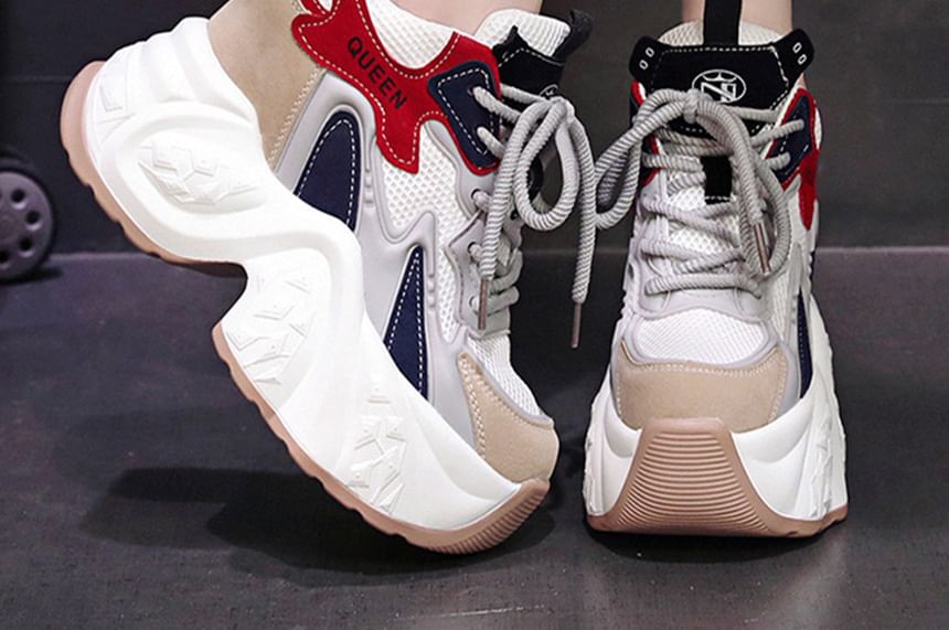 Lace Up Platform Sneakers