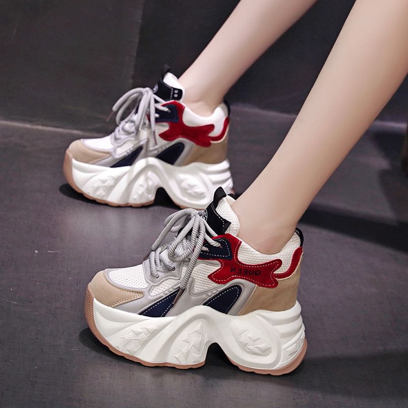 Lace Up Platform Sneakers