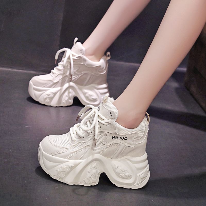 Lace Up Platform Sneakers