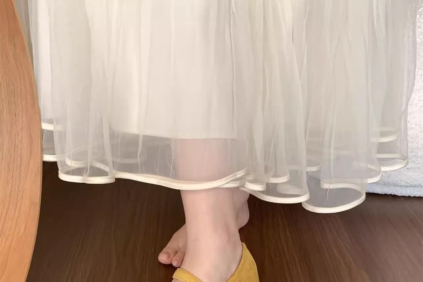 Ruched Faux Jane Suede Mary Plain Flats