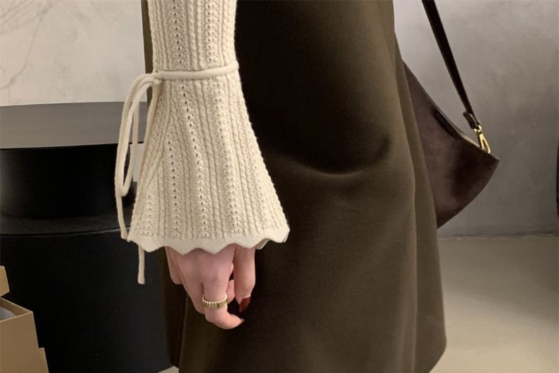 Faux Toe Flats Round Leather