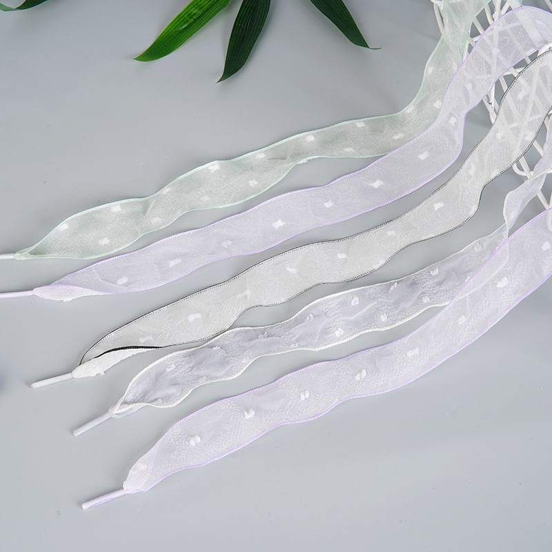 Lacets en ruban avec nœud en mousseline de soie