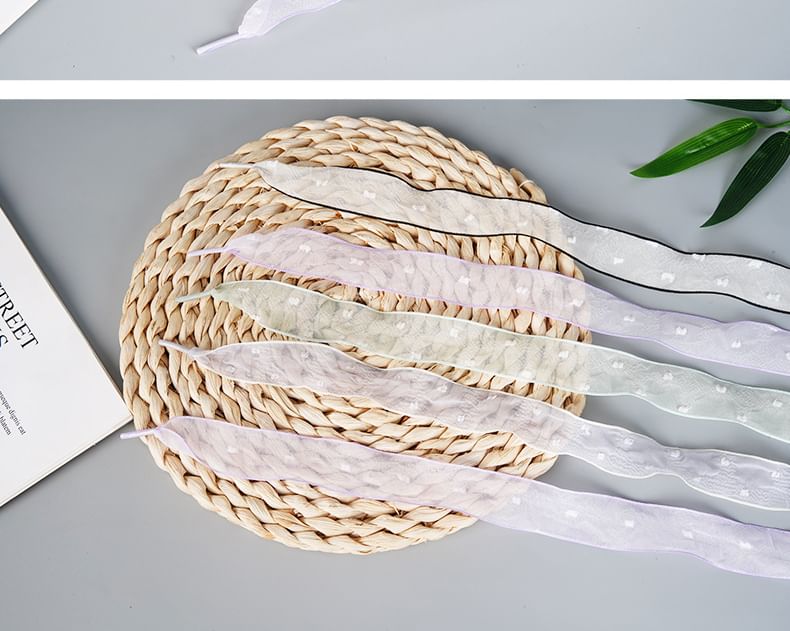 Lacets en ruban avec nœud en mousseline de soie