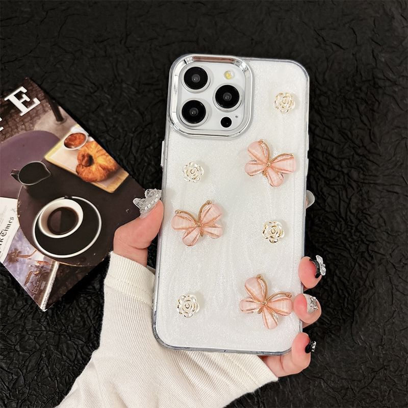 Phone Rose Case Butterfly