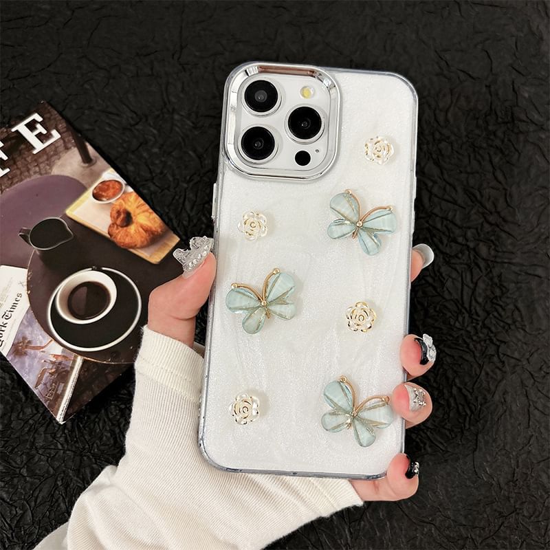 Phone Rose Case Butterfly