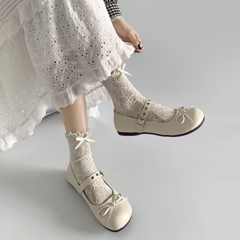 Bow Mary Jane Flats