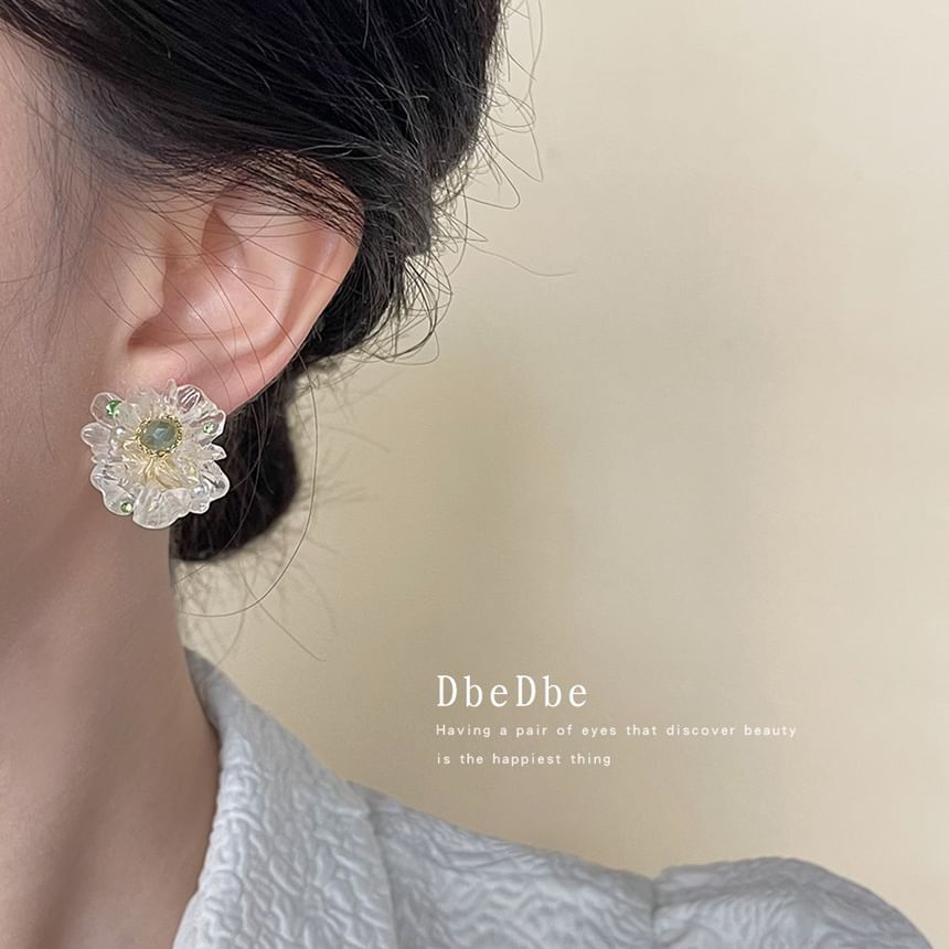 Flower On Clip Earring