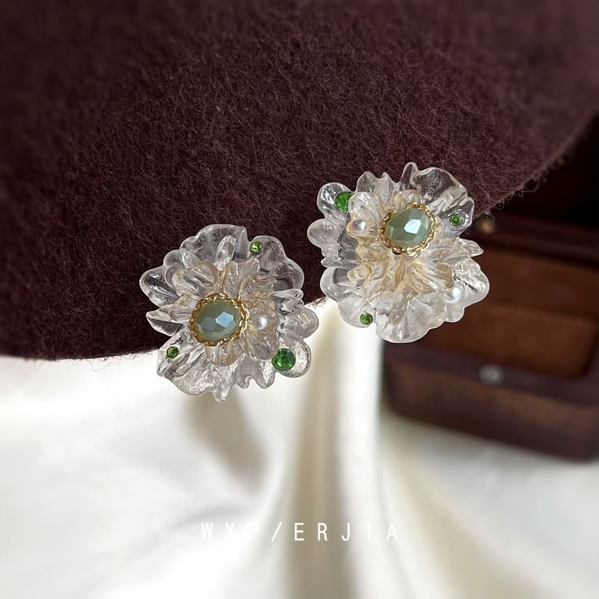 Flower On Clip Earring