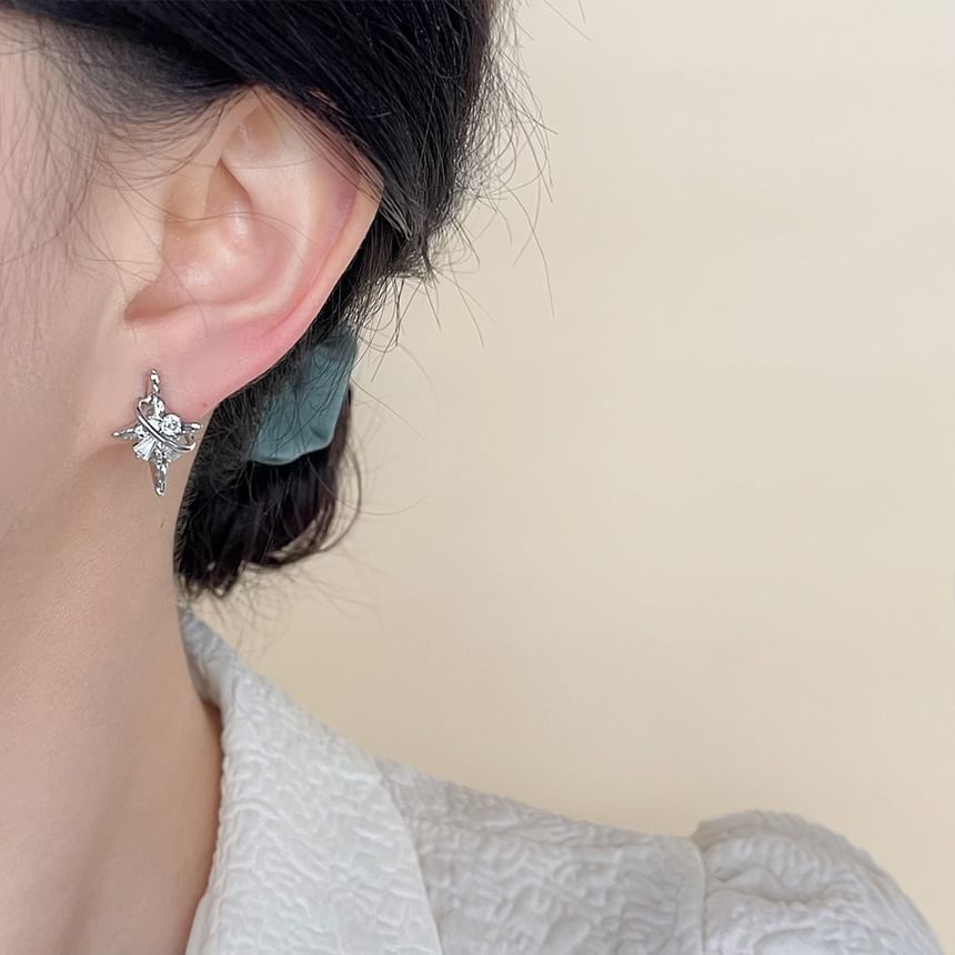 Rhinestone On Star Earring Clip