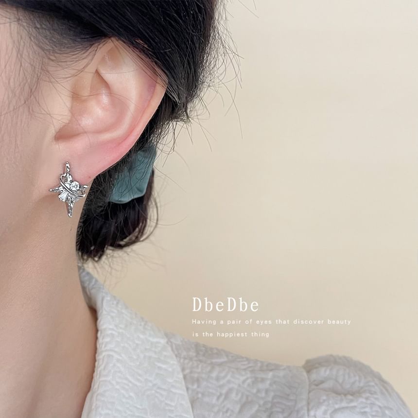 Rhinestone On Star Earring Clip