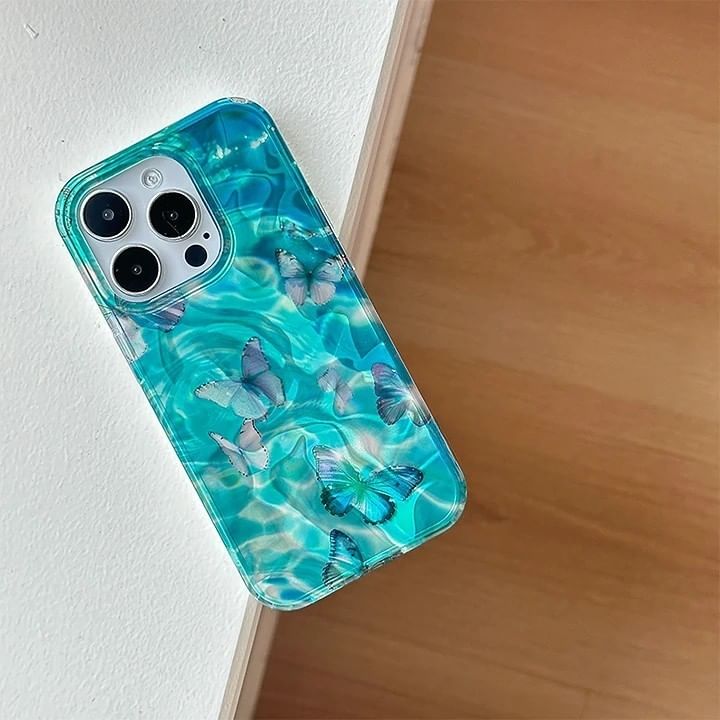 Phone Print Butterfly Case