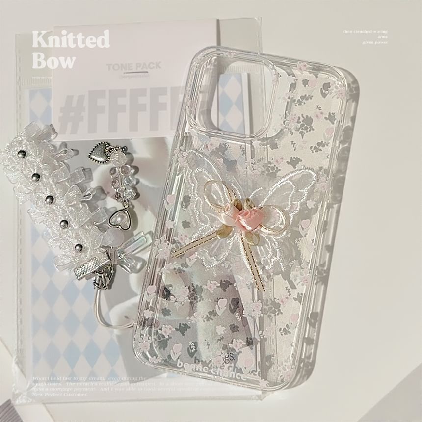 Butterfly Lace Charm Phone Set / Case