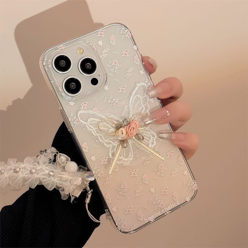 Butterfly Lace Charm Phone Set / Case