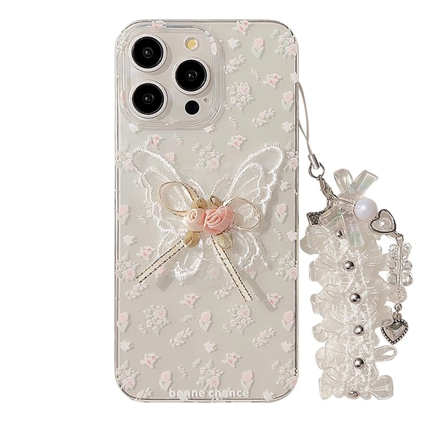 Butterfly Lace Charm Phone Set / Case