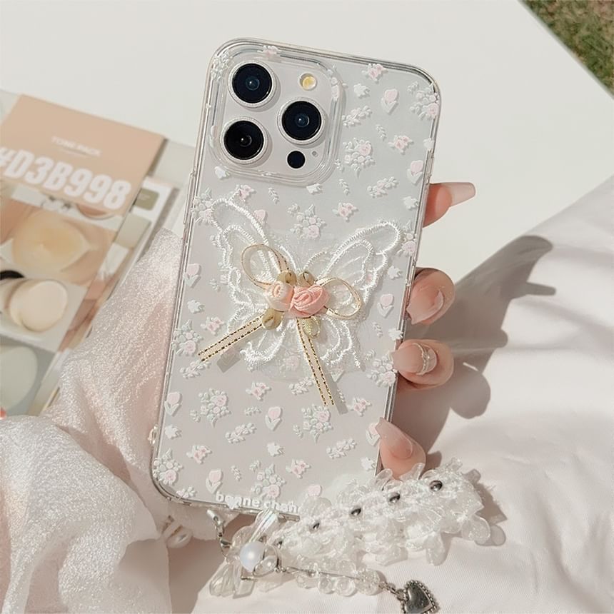 Butterfly Lace Charm Phone Set / Case