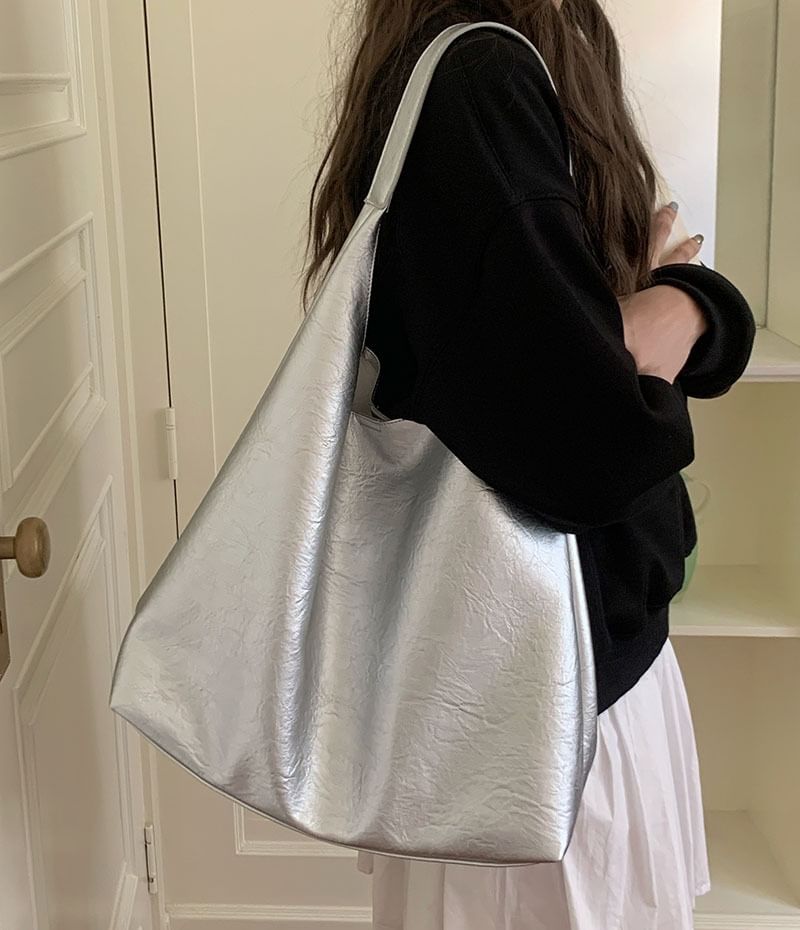 Faux Tote Bag Leather