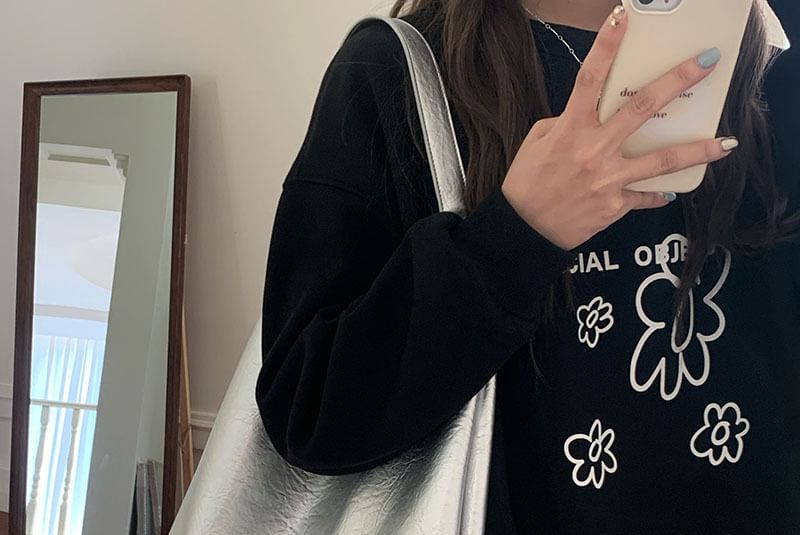 Faux Tote Bag Leather