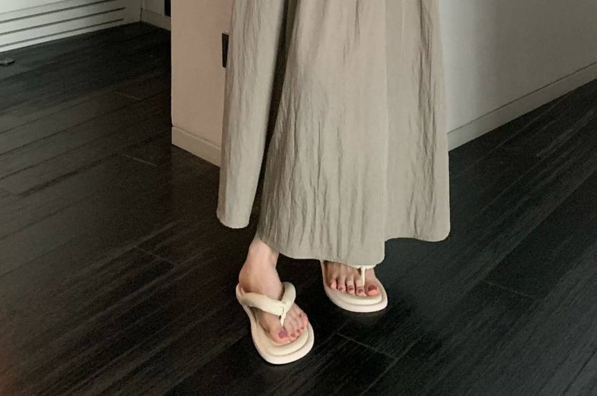 Skirt Waist A-Line Plain Maxi Elastic