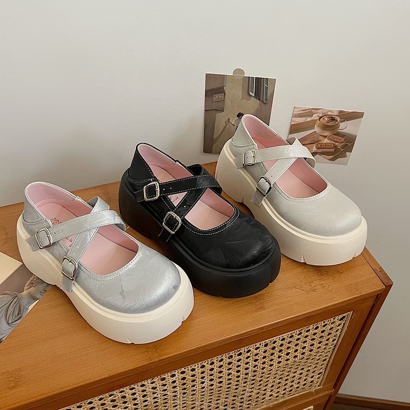 Jane Cross Mary Shoes Platform Strap