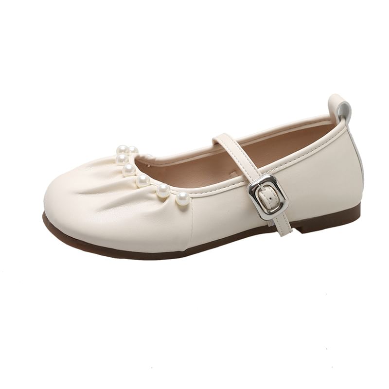 Pearl Mary Jane Flats Faux
