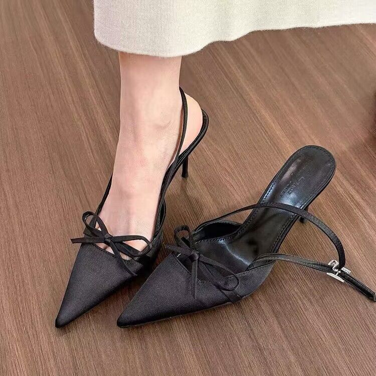 Sandals Pointed Bow Slingback Stiletto