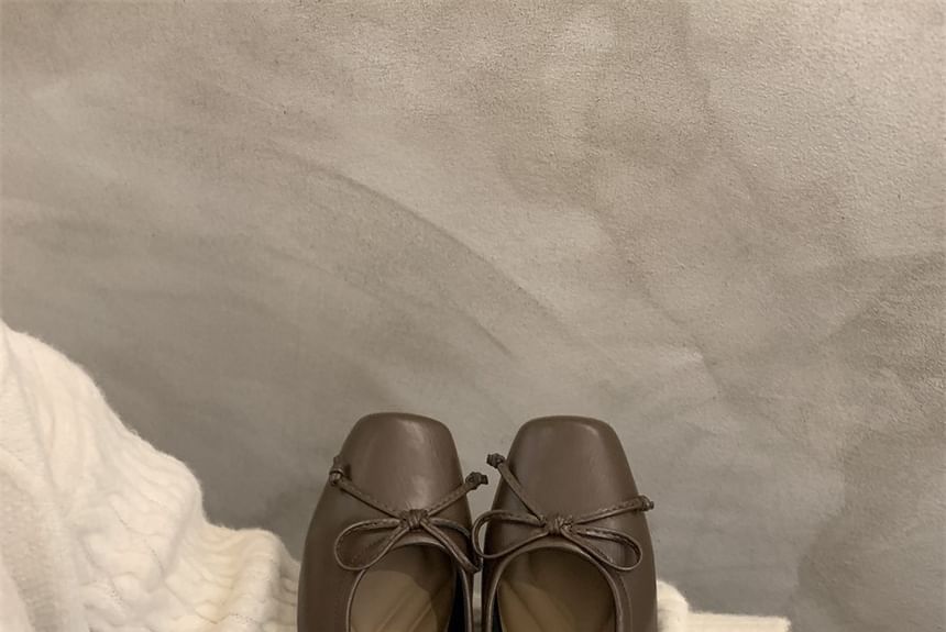 Flats Toe Square Bow