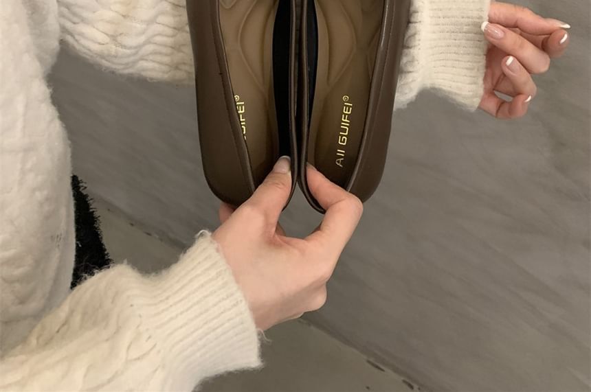 Flats Toe Square Bow