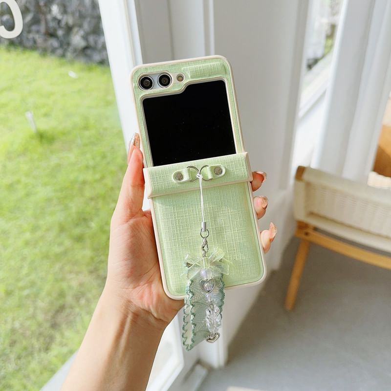 Charm Plain Ribbon Case Phone