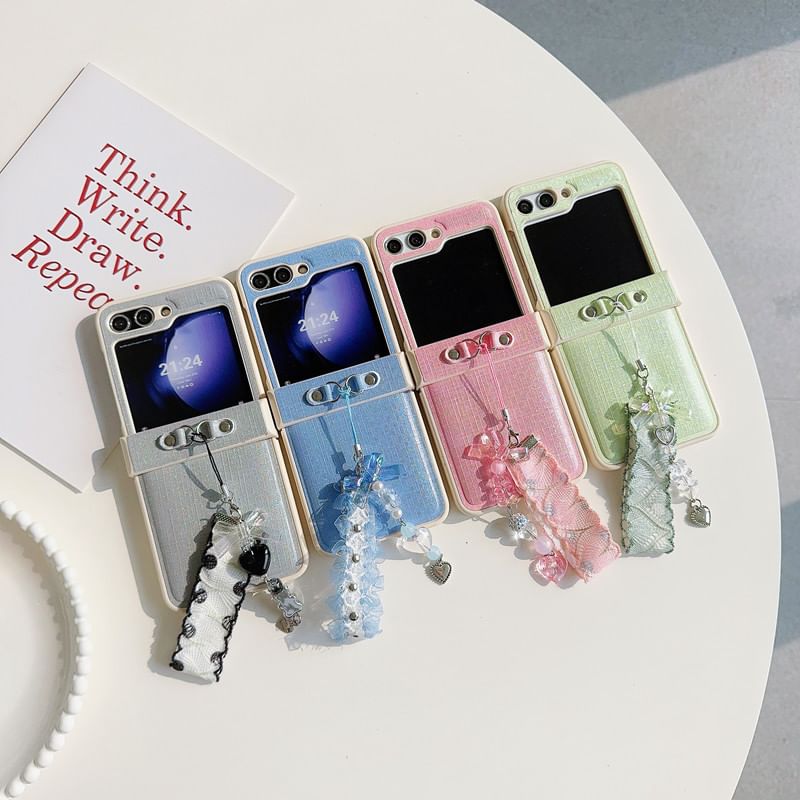 Charm Plain Ribbon Case Phone