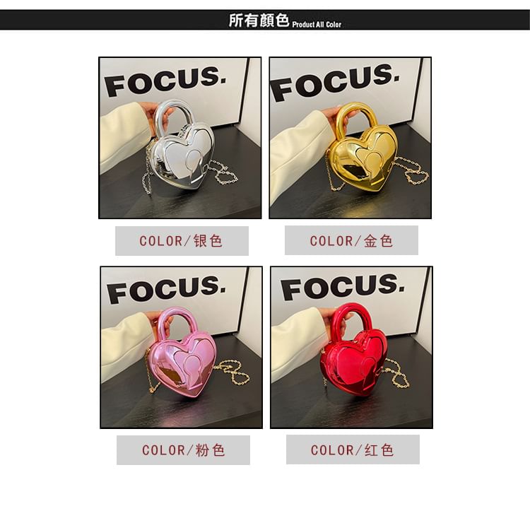 Chain Heart Strap Crossbody Bag