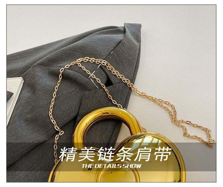 Chain Heart Strap Crossbody Bag