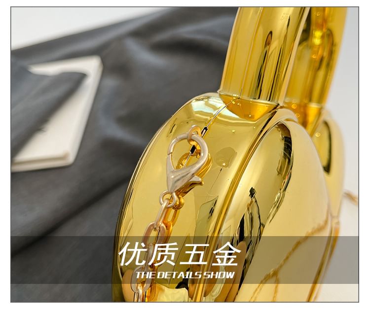 Chain Heart Strap Crossbody Bag