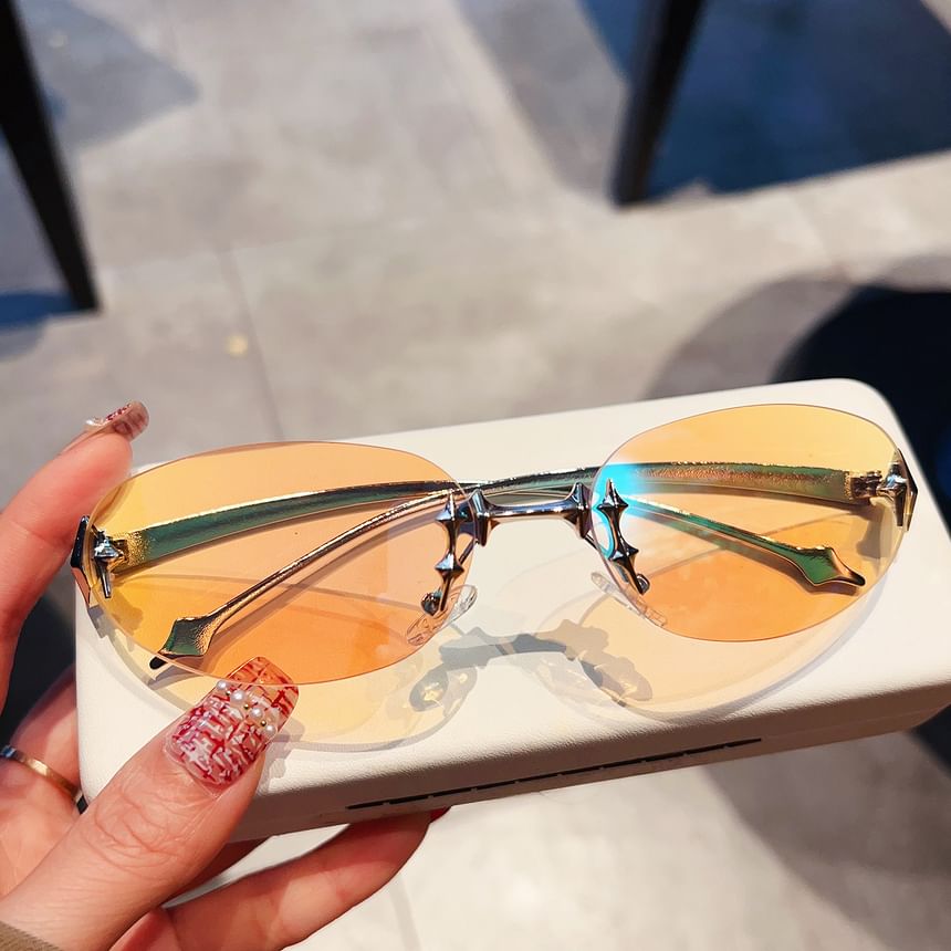 Rimless Sunglasses Oval