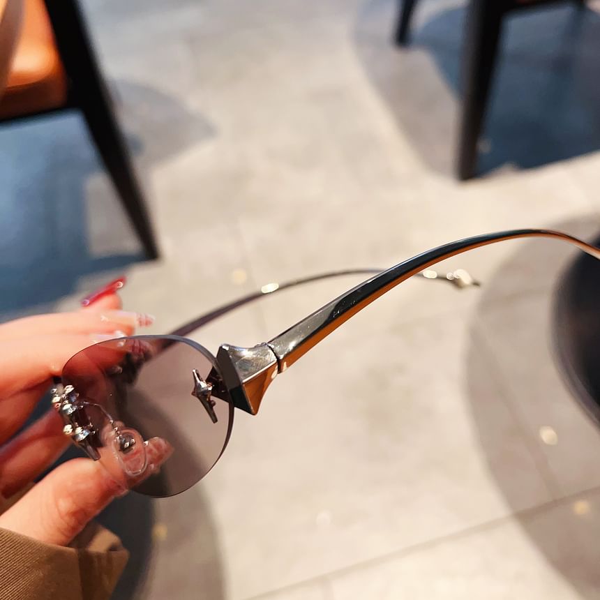 Rimless Sunglasses Oval