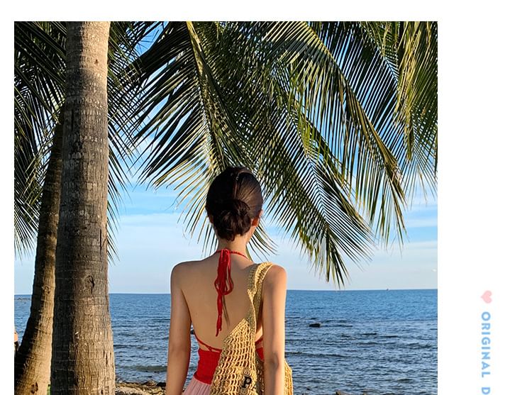 Striped Halter Maxi Sundress